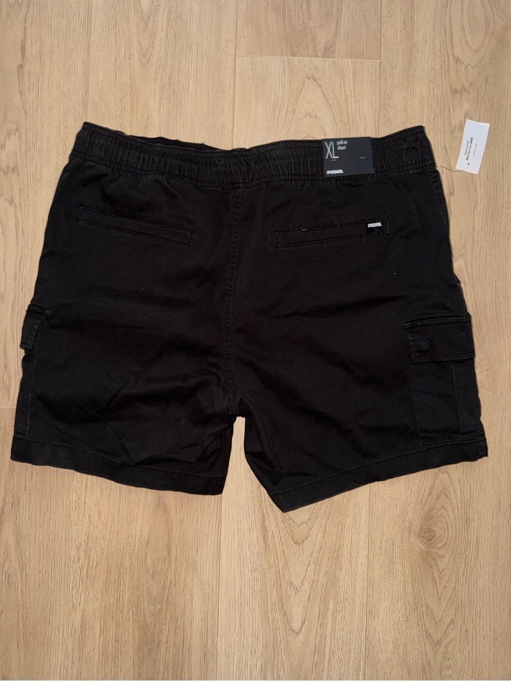 RSQ Black Cargo Twill Pull On Shorts - Picture 2 of 5